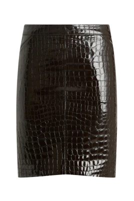 Croco Präglad Glossy Kjol