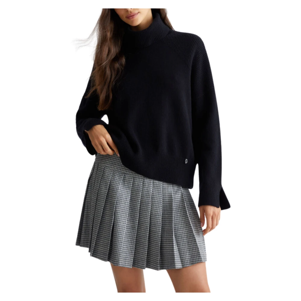 Liu Jo Zwarte coltrui van wol Black Dames