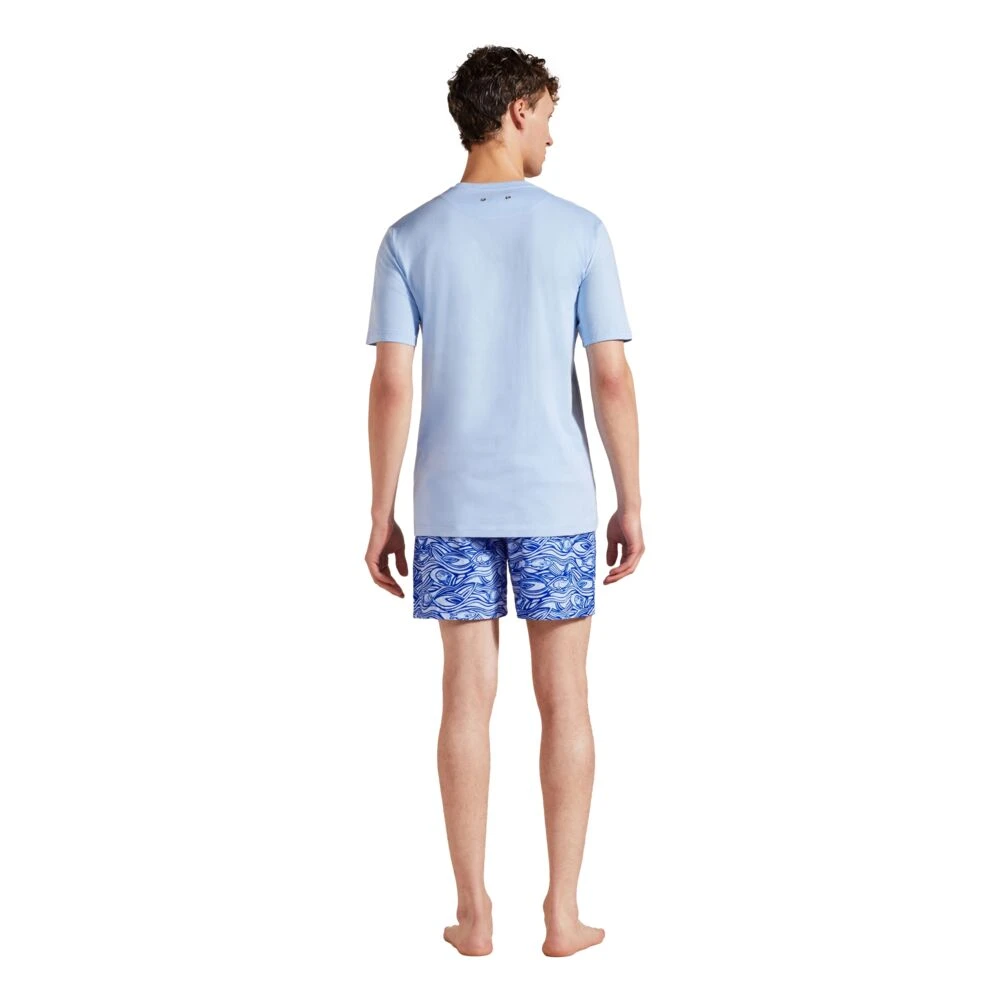 Vilebrequin Biologisch katoenen heren schildpad T-shirt Blue Heren