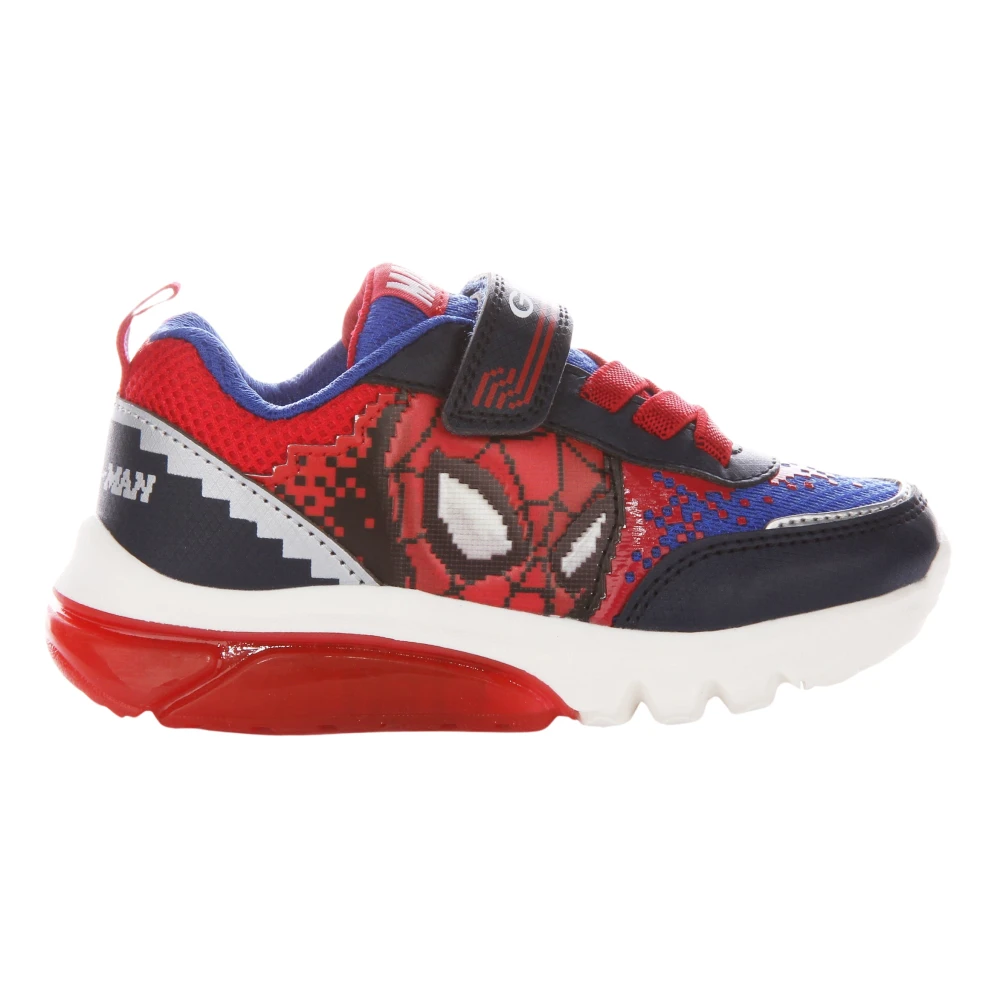 Geox Unisex Kids Multicolor Avengers Pixel Mesh Trainers Navy Red - Kids Sneakers - 31 Eu - Kids