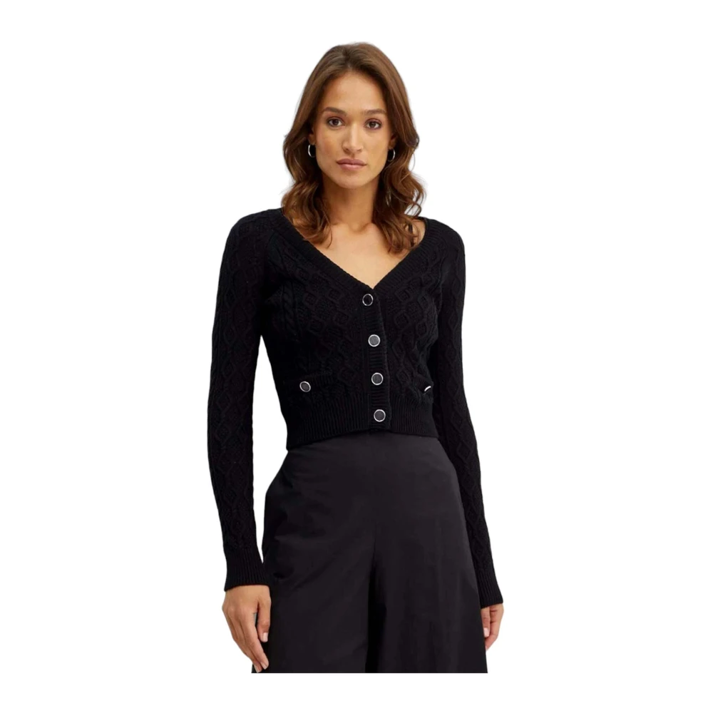 Guess Stijlvolle Gebreide Cardigan Sweater Black Dames