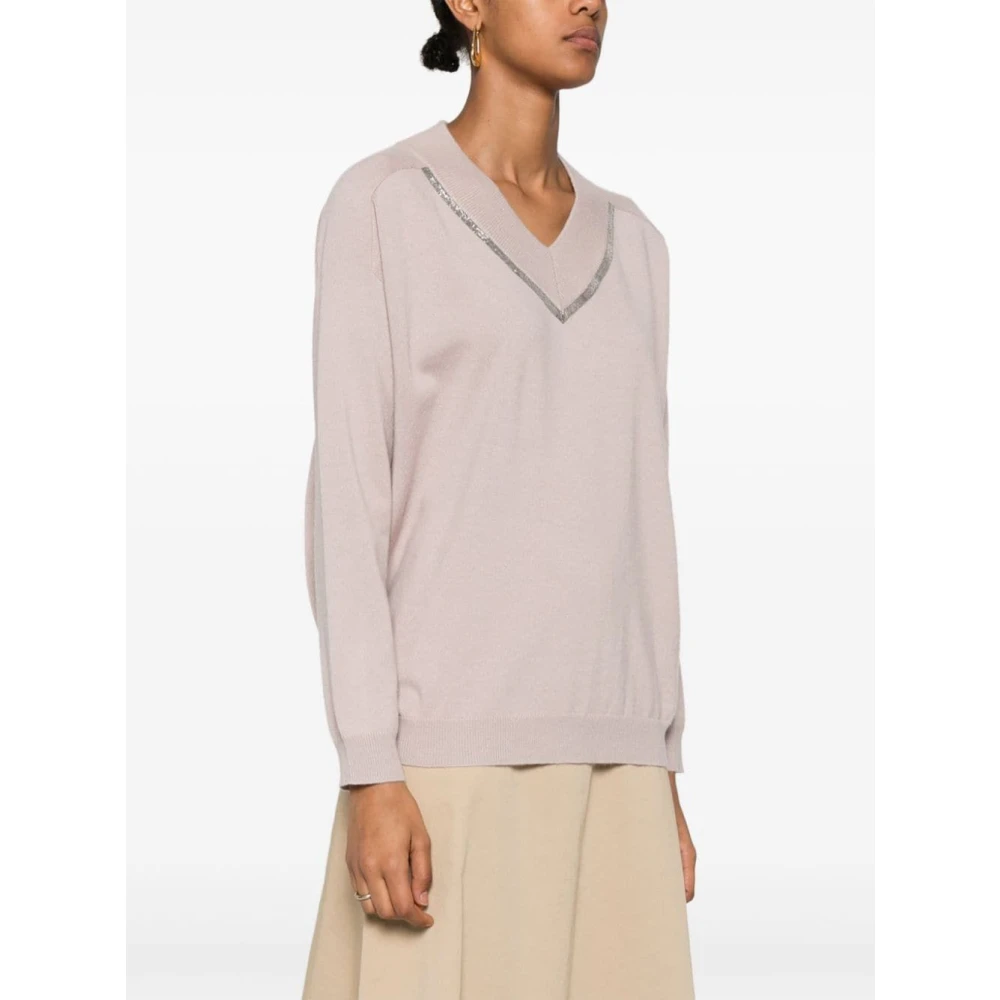 BRUNELLO CUCINELLI Casual Jersey Shirt Purple Dames