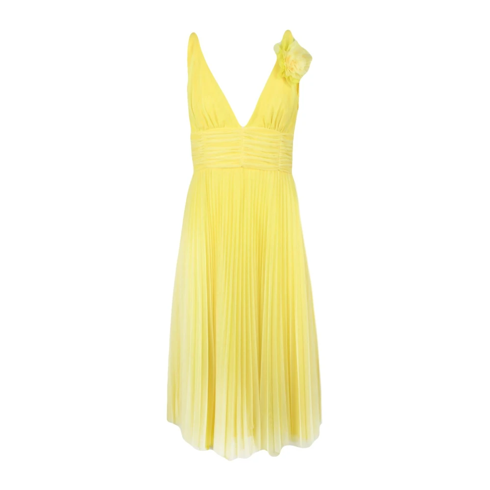 Anna Molinari Elegante polyester jurk voor vrouwen Yellow Dames
