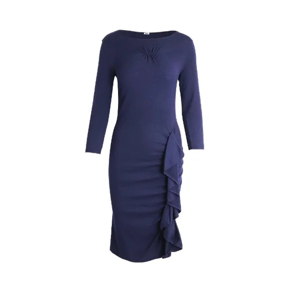 Moschino Pre-Owned Pre-owned Wool dresses Blue Dames