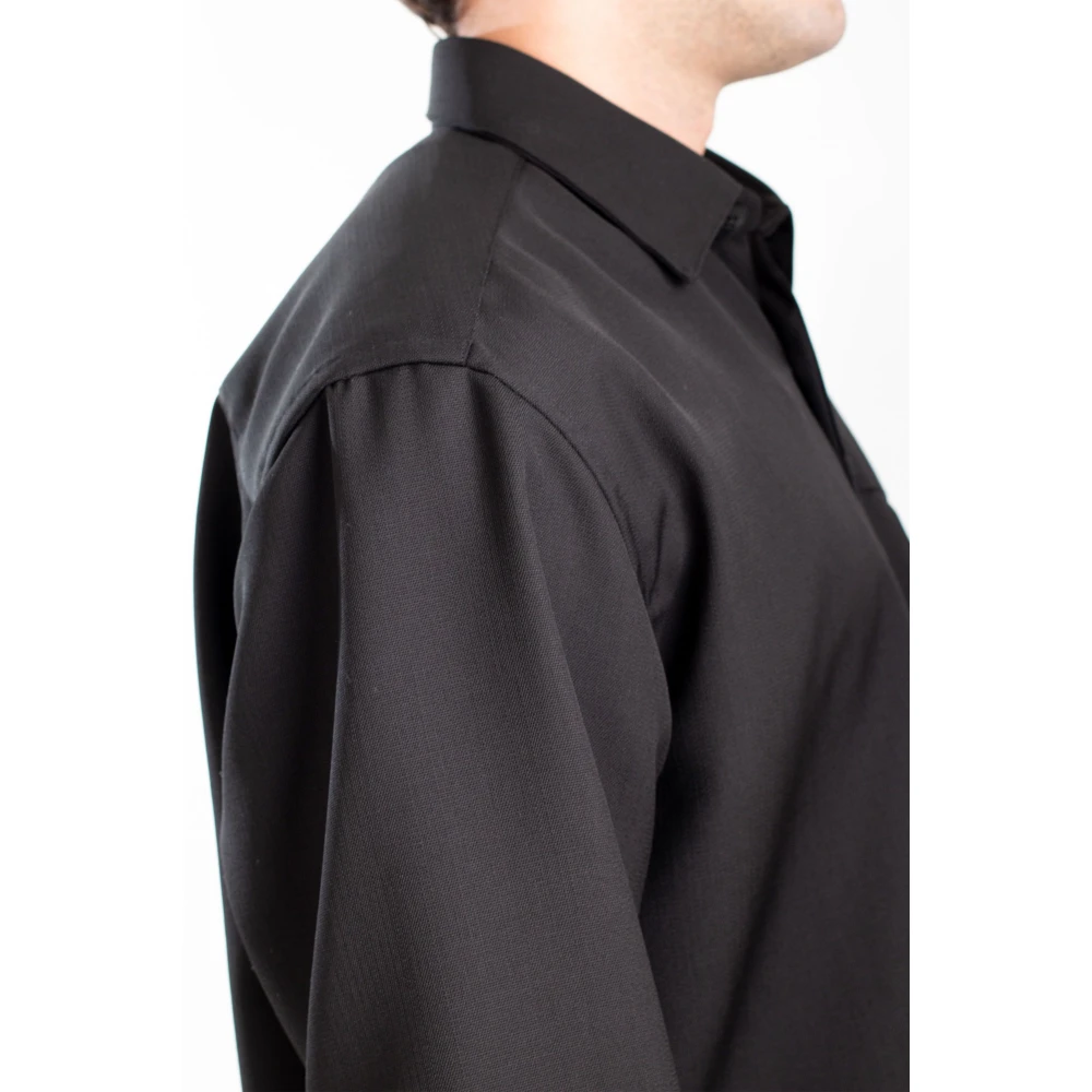 Costumein Verfijnde wollen overshirt in Etienne stijl Black Heren