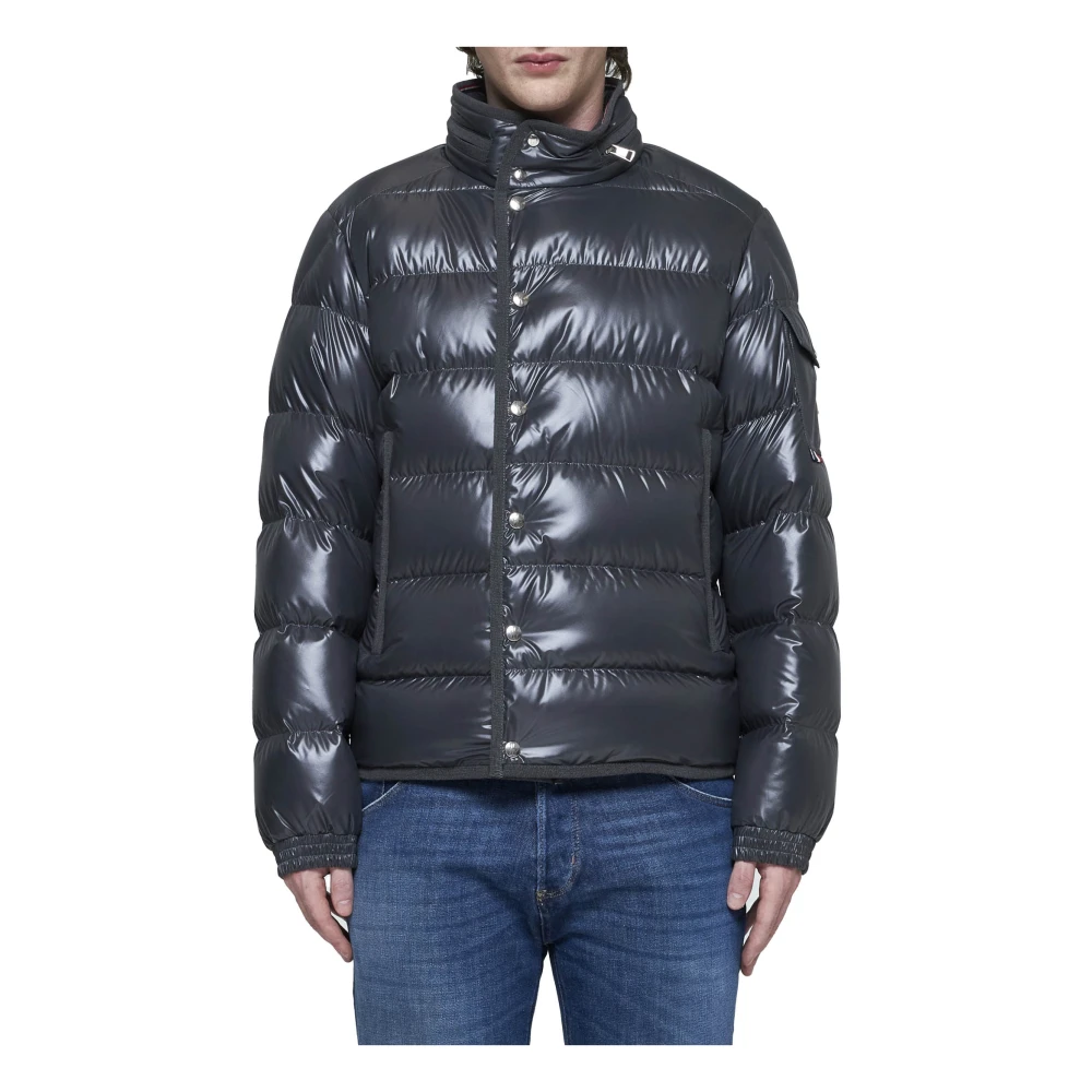 Moncler Grijze Gewatteerde Donsjas Gray Heren