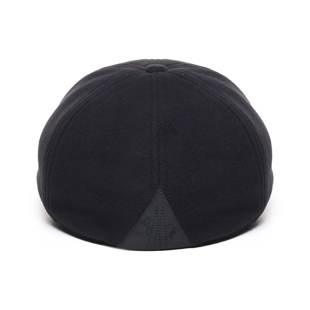 Moncler Zwarte Baseballpet met Voorkantlogo Black Heren