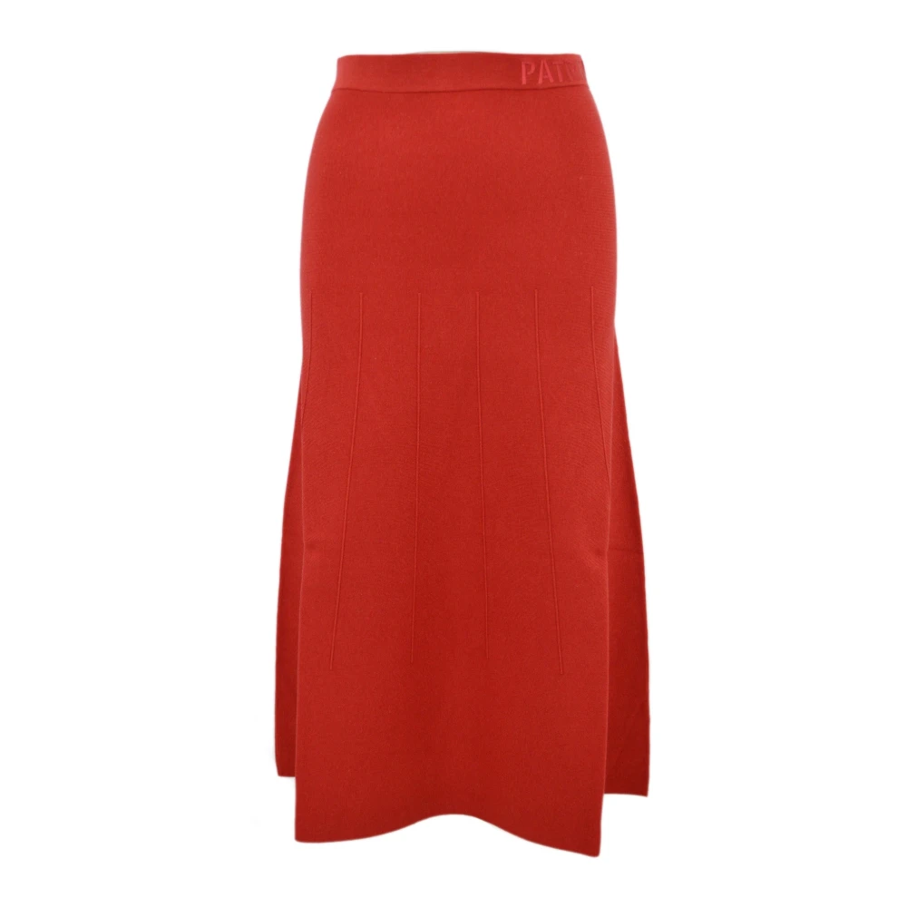 PATRIZIA PEPE Slim Fit Midi Rokken Red Dames