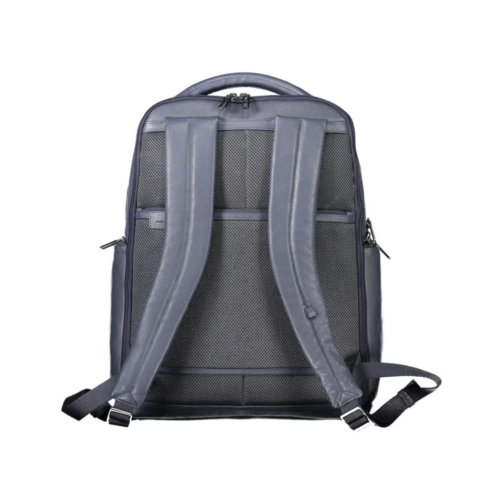 Piquadro Blauwe Leren Rugzak | Stijlvol Model Blue Unisex