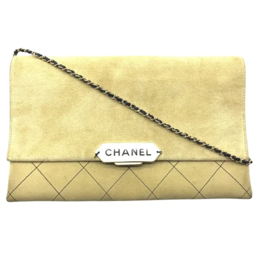 Chanel Vintage Pre-owned Suede chanel-bags Beige Dames