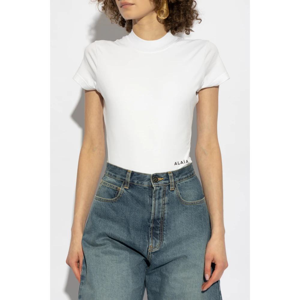 Alaïa Lichaam met logo White Dames