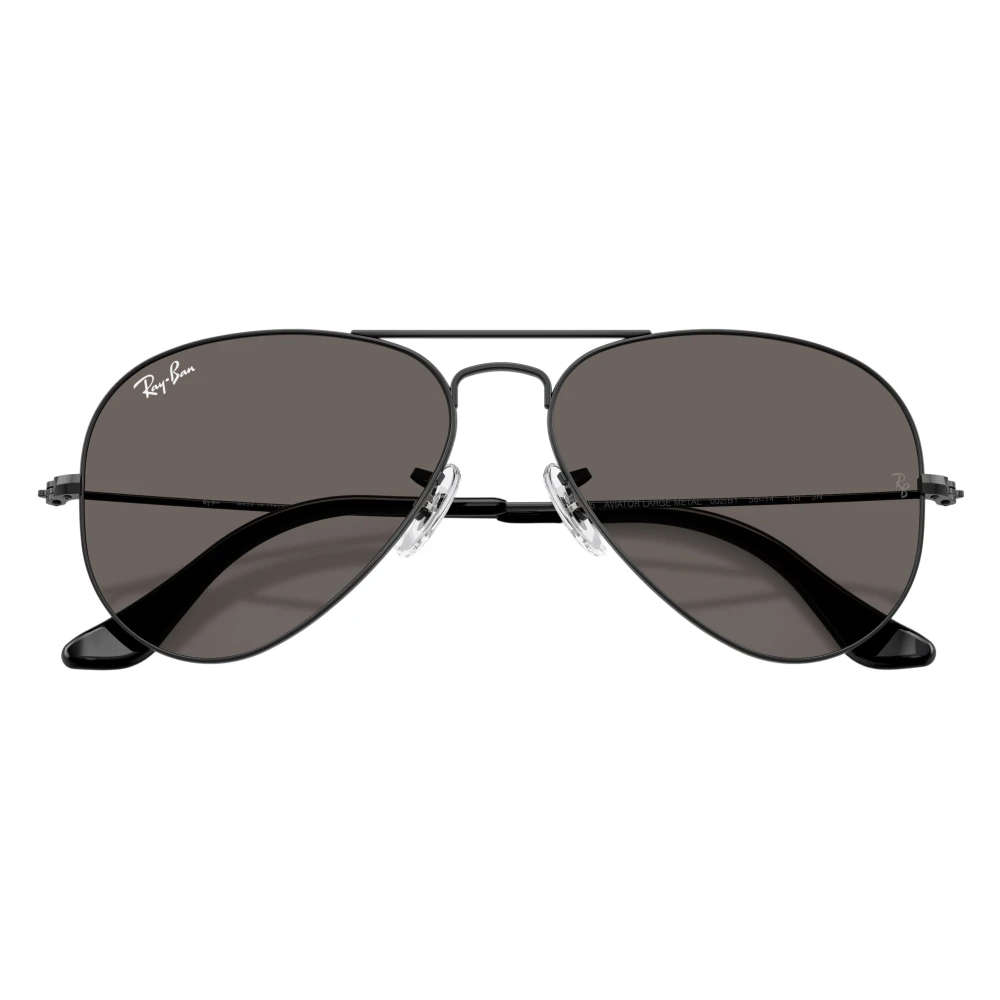 Ray-Ban Sunglasses Aviator Classic - Black Frame Grey Lenses 58-14, RB3025 - Image 3