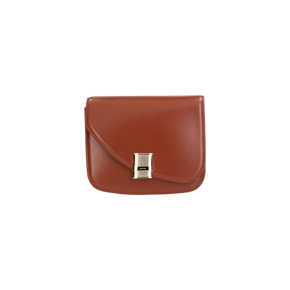 Ferragamo Women's Brown Cross Body Bags, One Size, Fiamma Medium Shoulder Bag