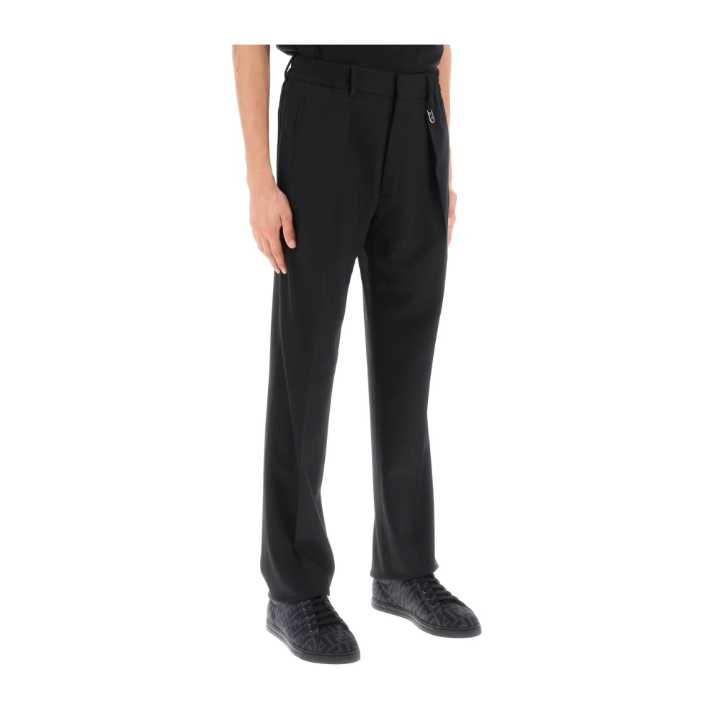Fendi Denim Broek Black Heren