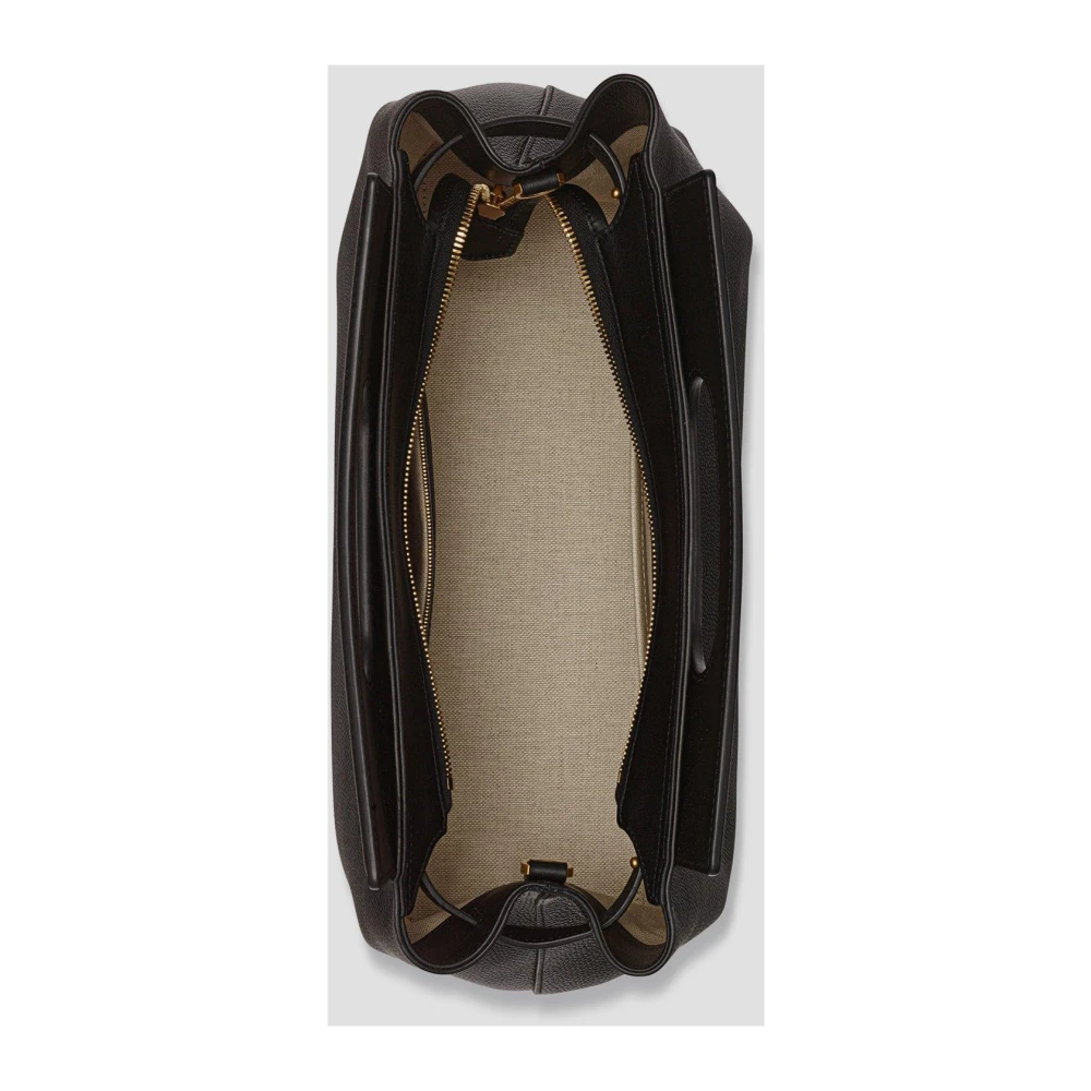 MCM Zachte Diamond getextureerde leren tas Black Dames