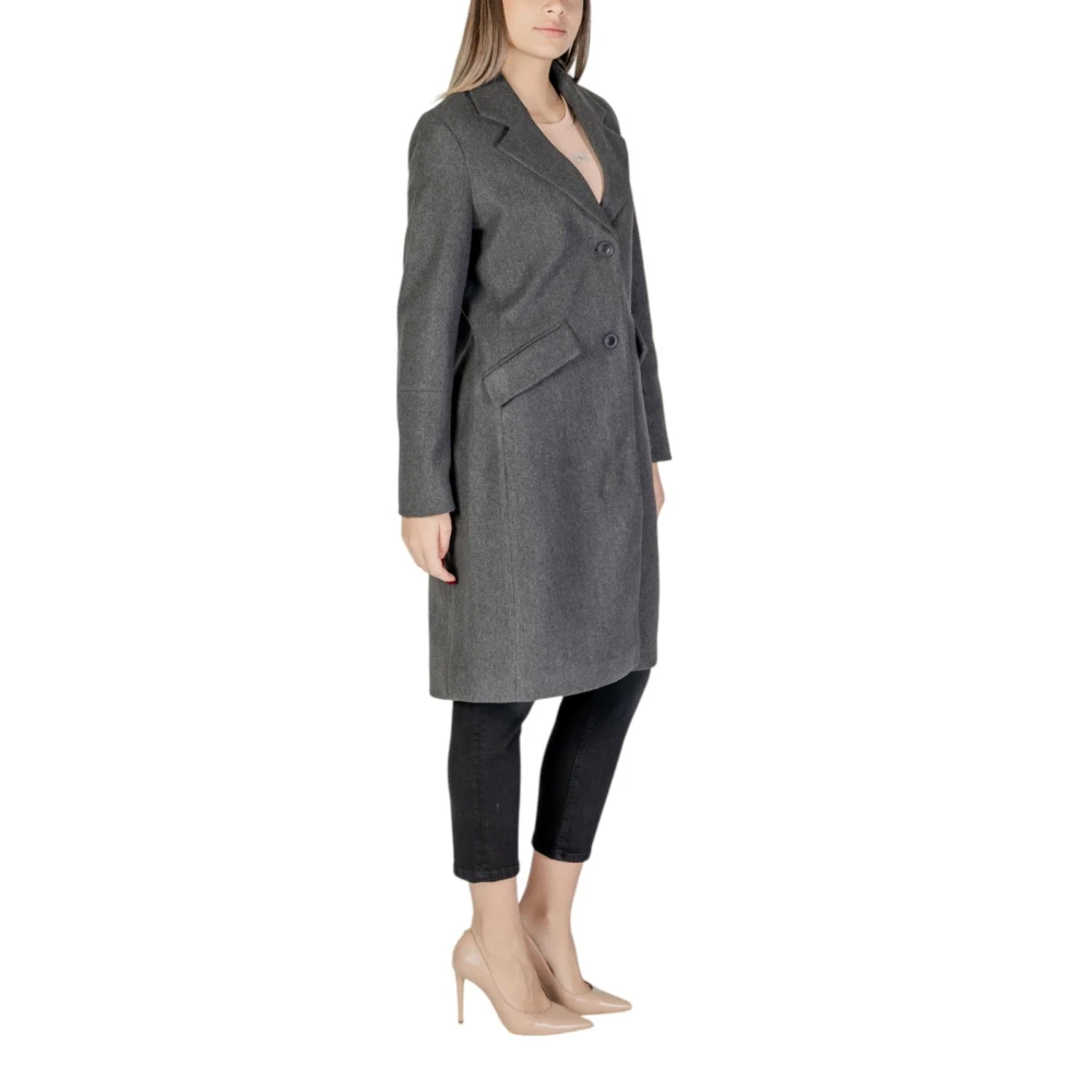 Vero Moda Grijze V-hals Overjas voor Vrouwen Gray Dames