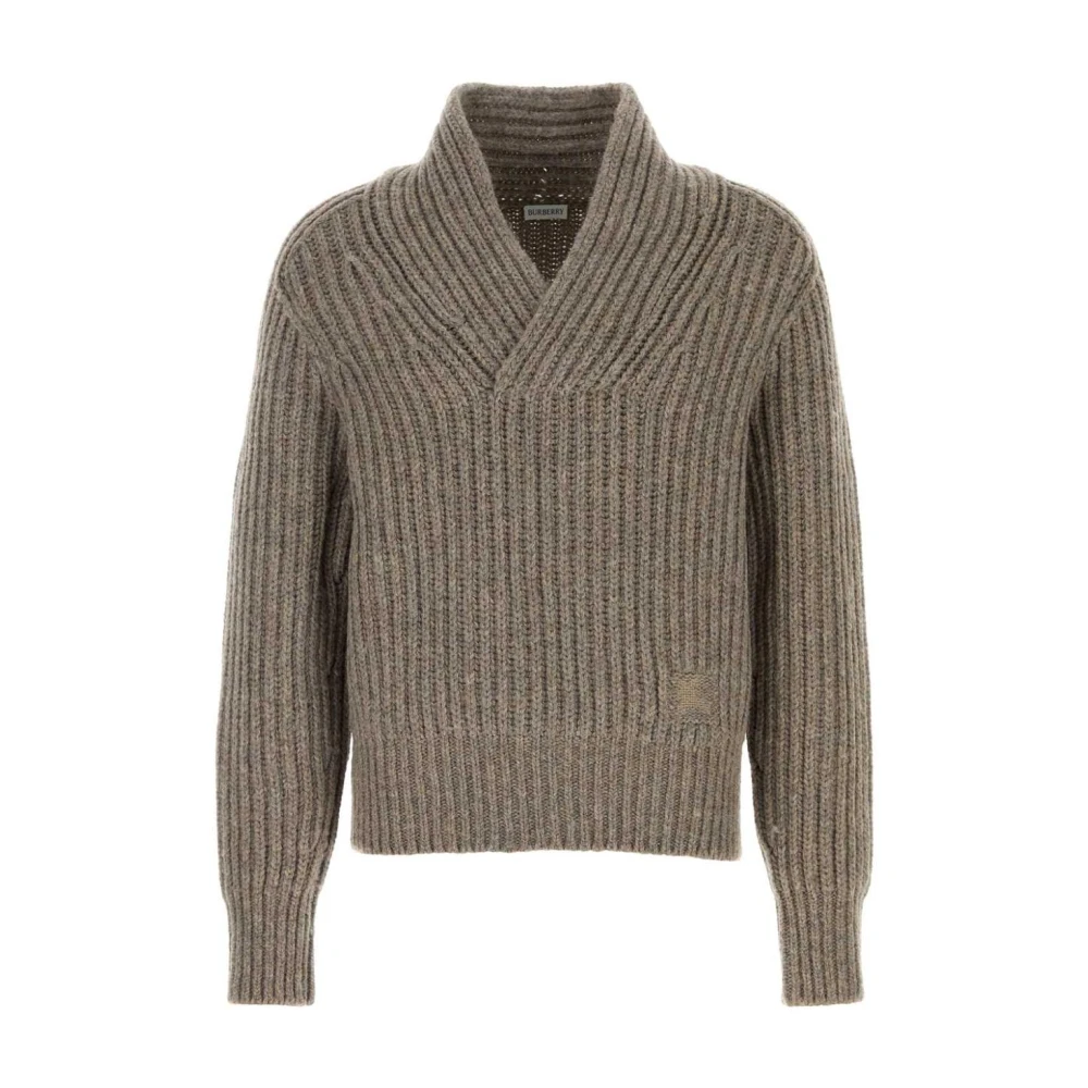 Burberry Homme Gris - Knitwear > V-Neck Knitwear