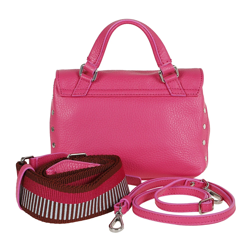 Zanellato Klassieke Baby Postina Leren Tas Pink Dames