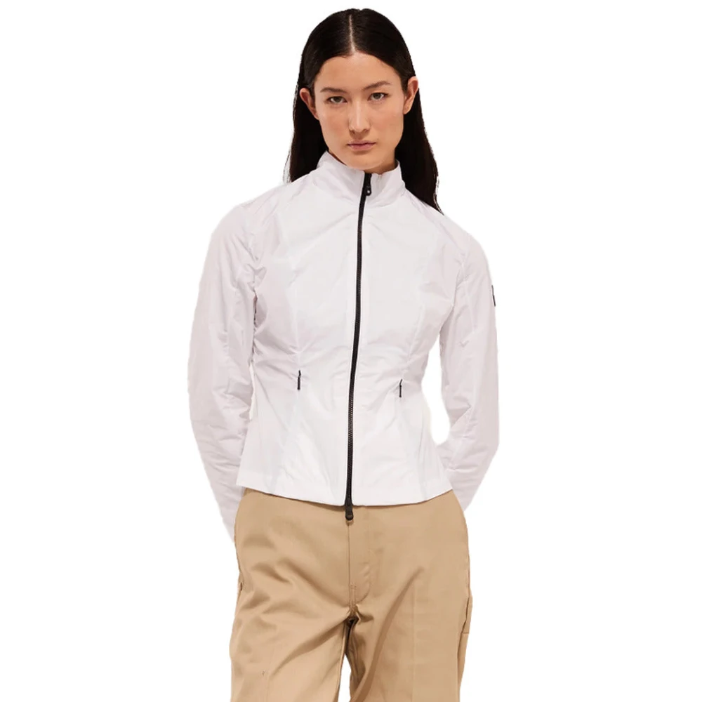 RefrigiWear Winddichte Lichtgewicht Polyester Jas met Rits White Dames