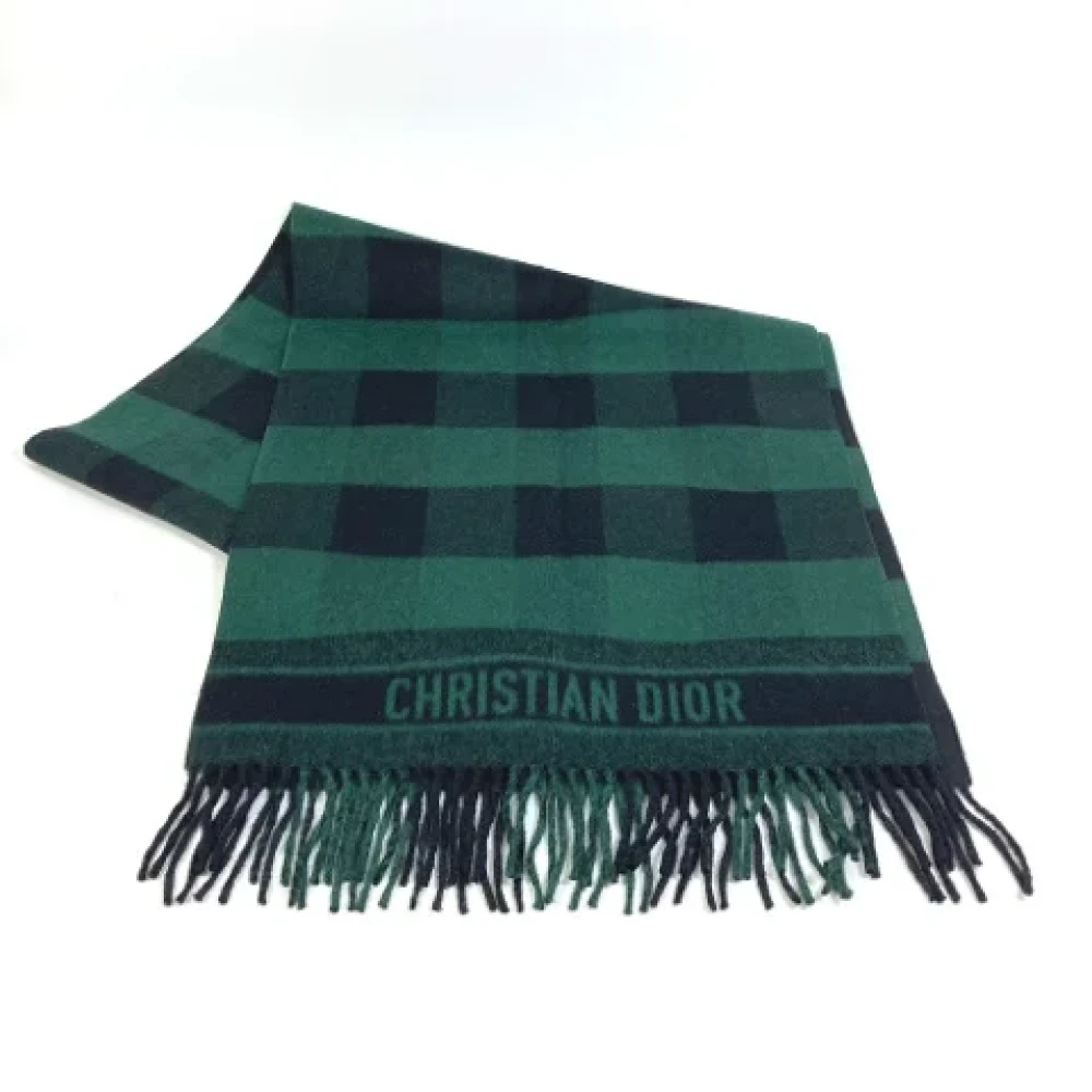 Dior Vintage Pre-owned Wool scarves Multicolor Dames