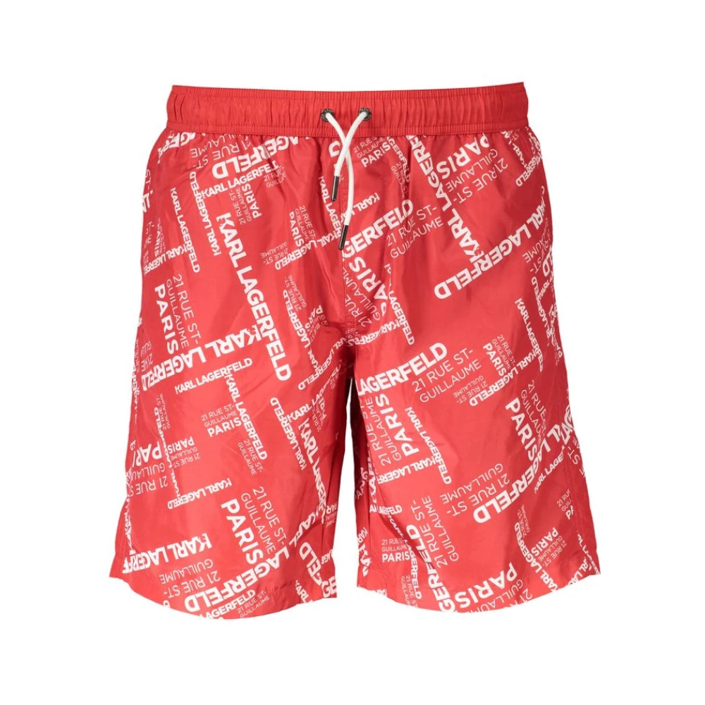 Karl Lagerfeld Men's Red Swim Trunk - Beachwear - M - Swimwear