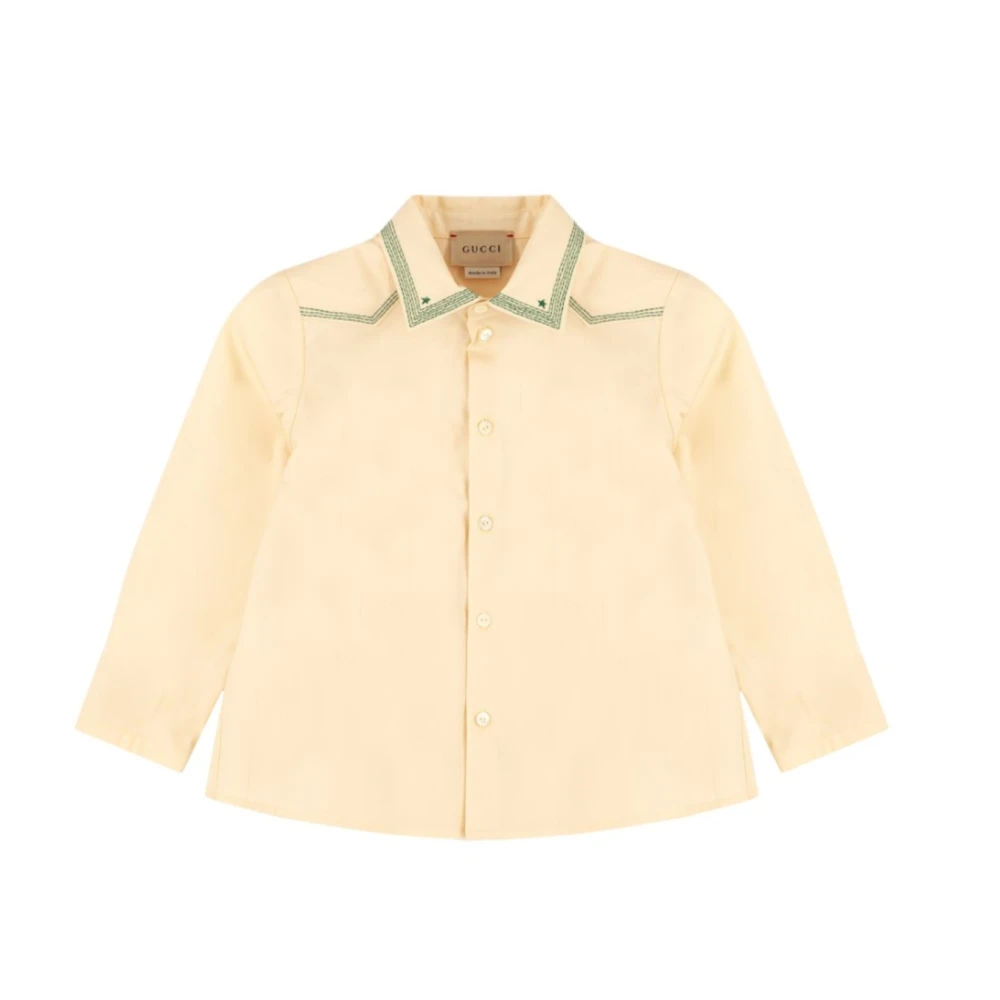 Gucci Baby Skjorta - Regular Fit - Tillverkad i Italien Beige, Flicka