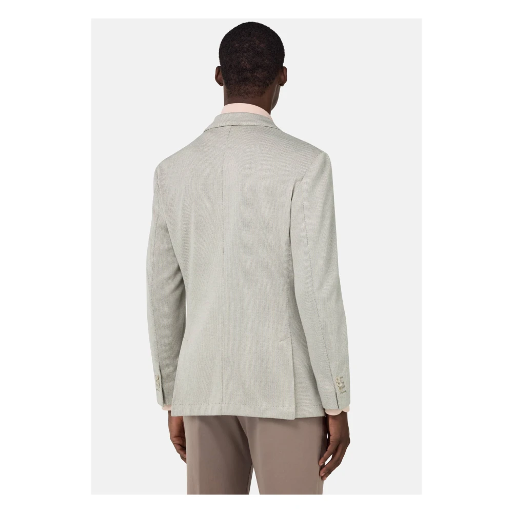 Boggi Milano B-Jersey Katoenen Blend Jas Beige Heren