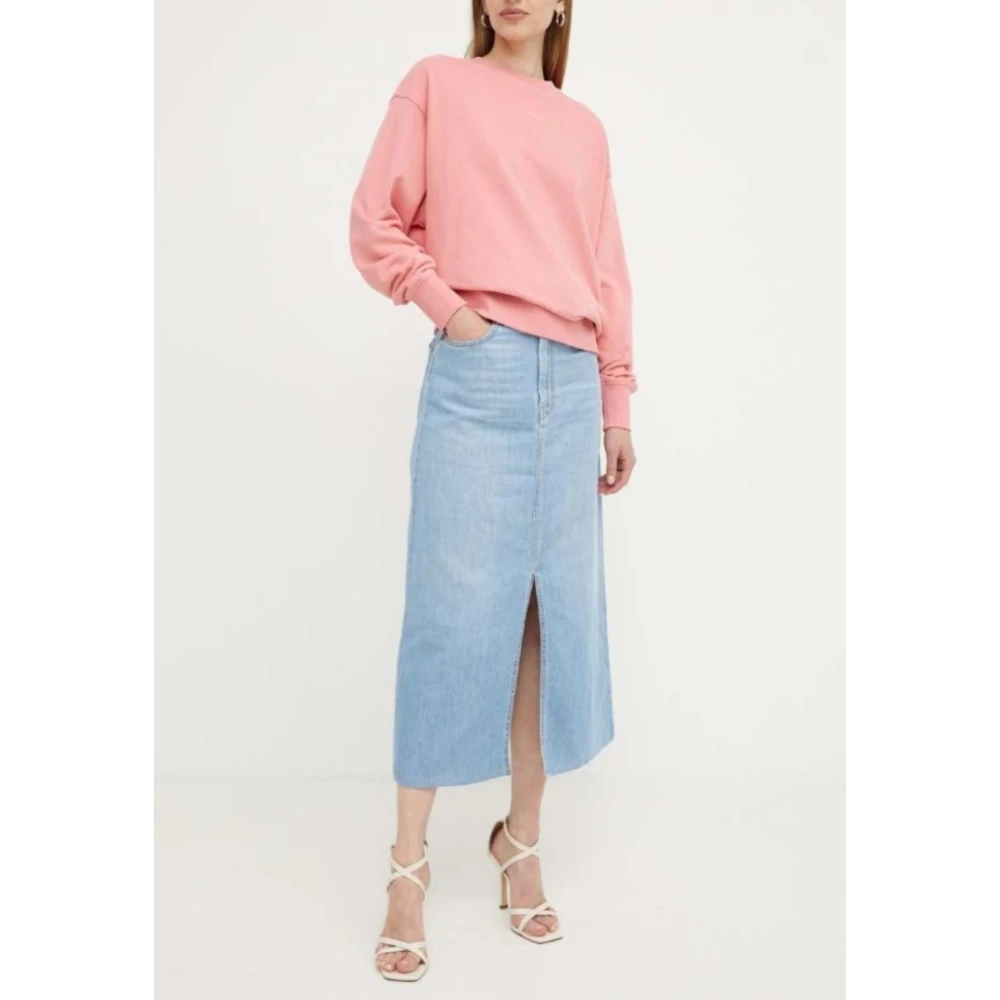 Hugo Boss Dames Sweatshirt met Klein Logo Pink Dames