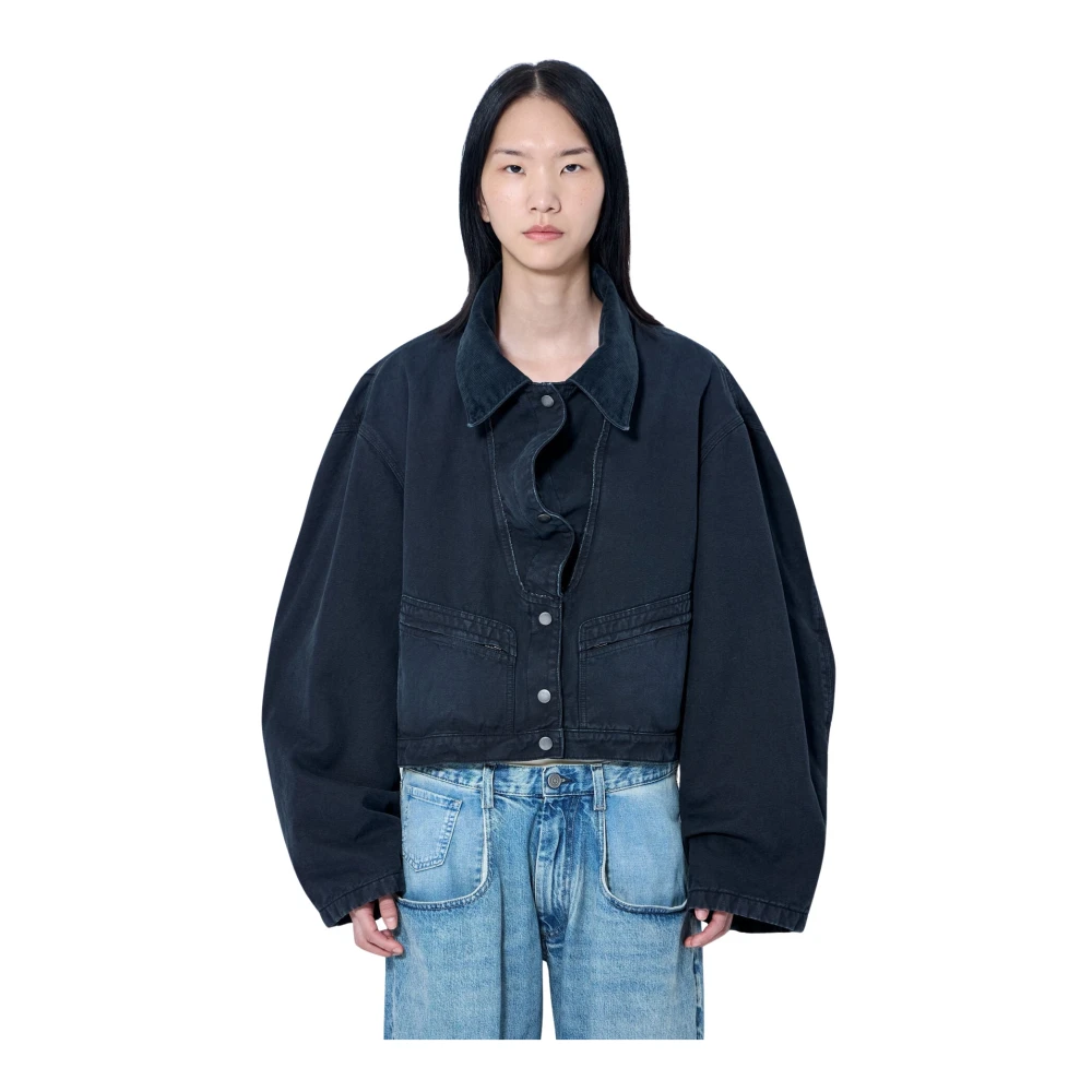 Maison Margiela Veste En Jean Oversize Femme Vestes Noir 38 Fr