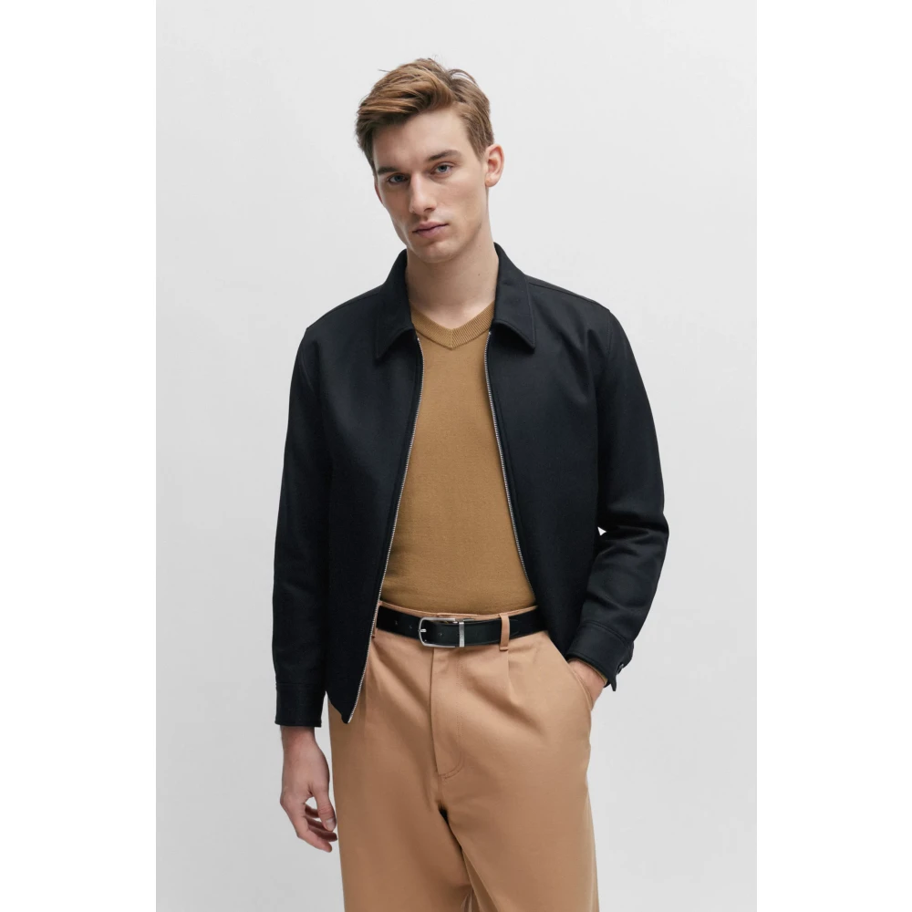 Hugo Boss Omkeerbare Zwarte Riem Black Heren