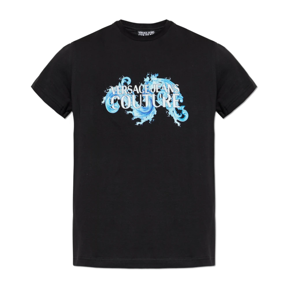 Versace Jeans Couture Men's Black T-Shirt With Print