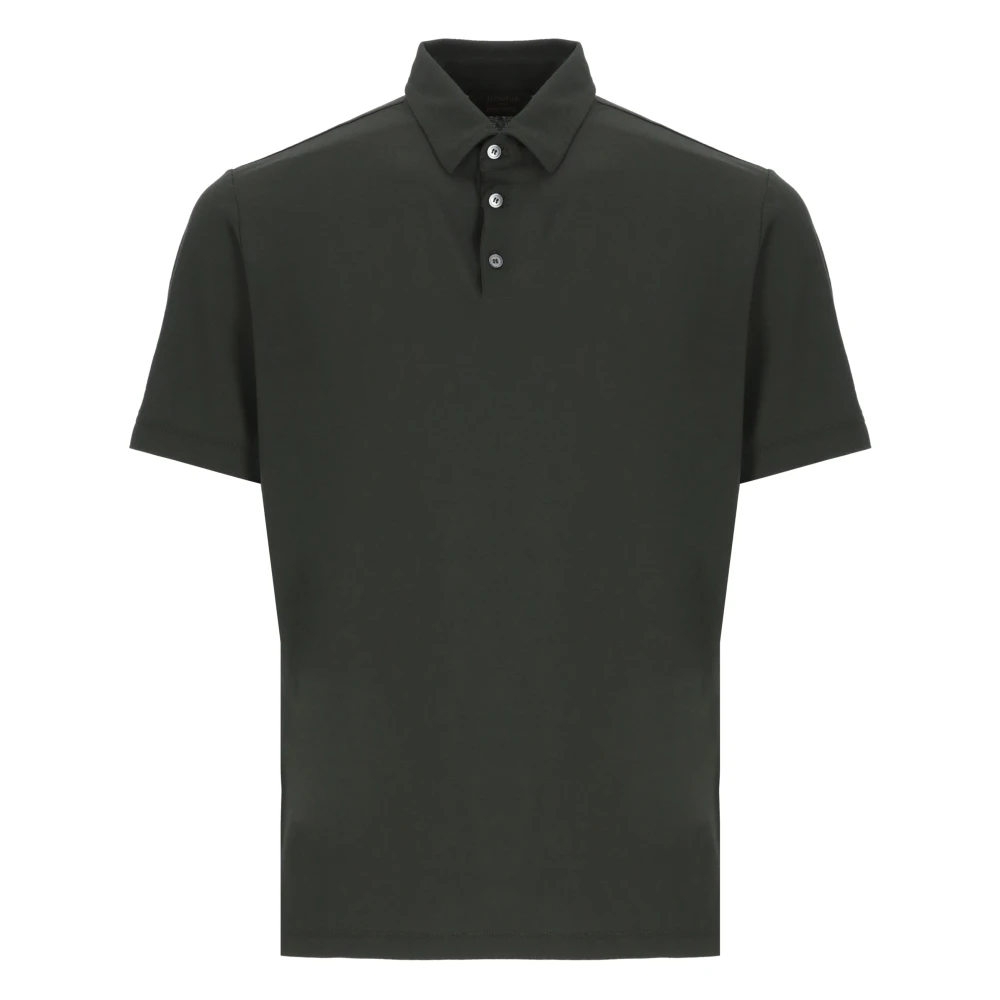 Zanone Hombre Verde - Polo De Algodón Crêpe- Tops - Xl- Polo De Algodón Crêpe