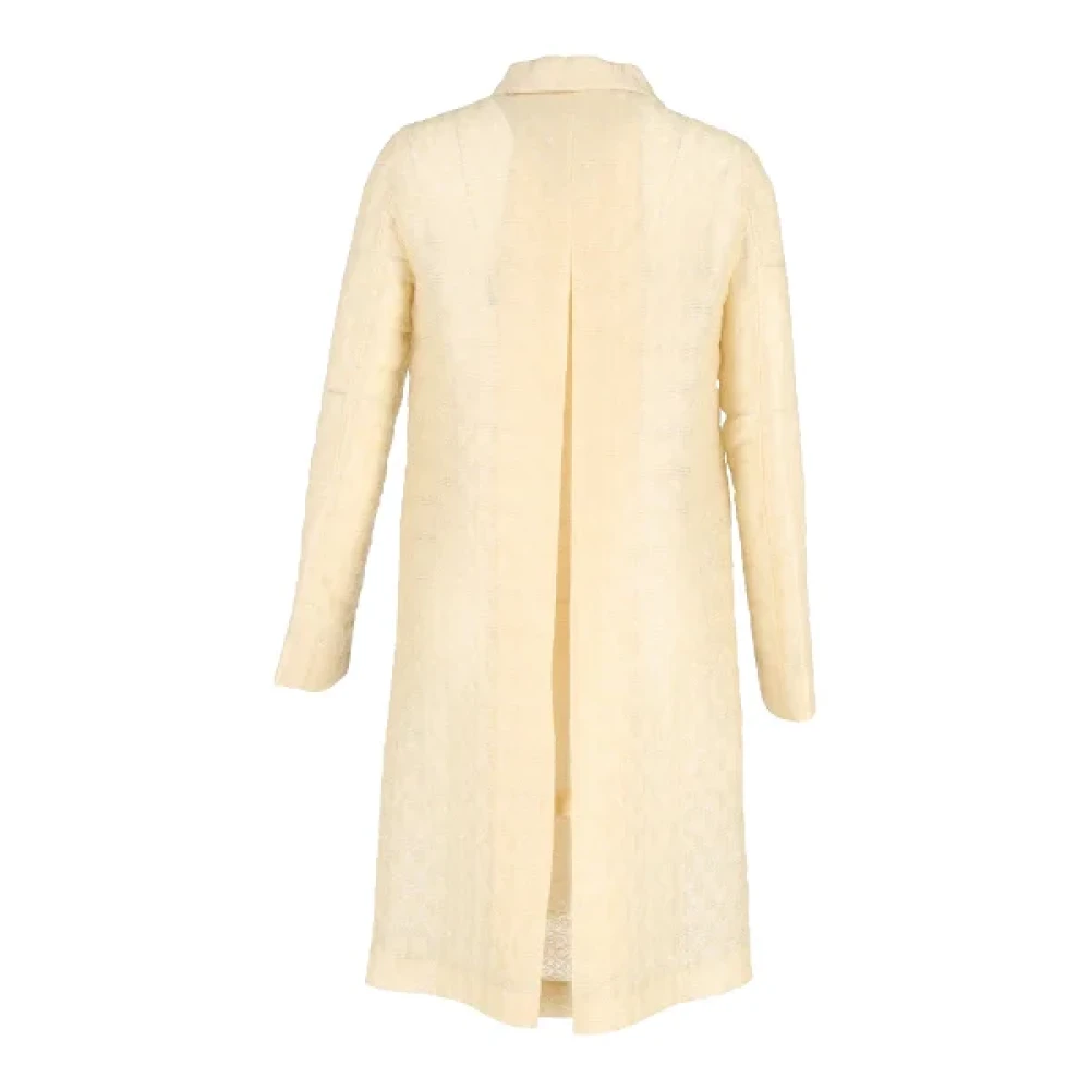 Miu Pre-owned Polyester outerwear Yellow Dames