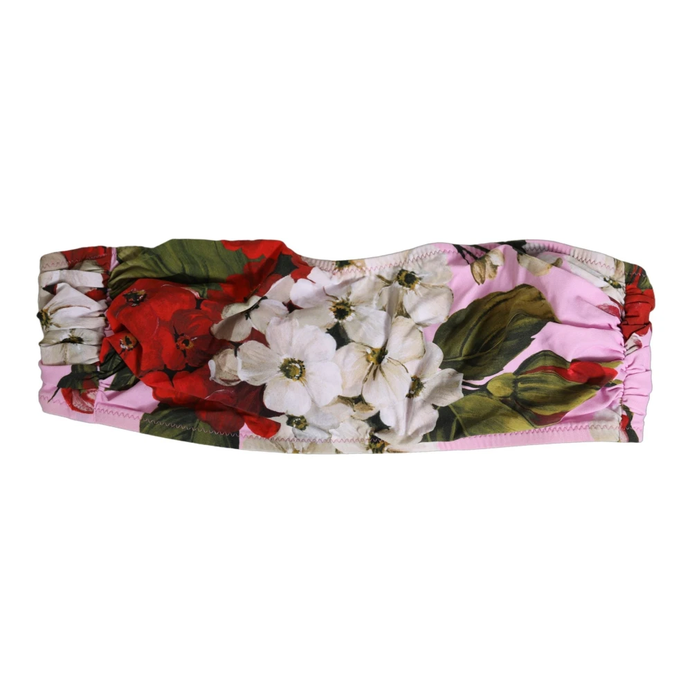 Dolce & Gabbana Top De Bikini Bandeau Swimwear Mujer Multicolor Xs