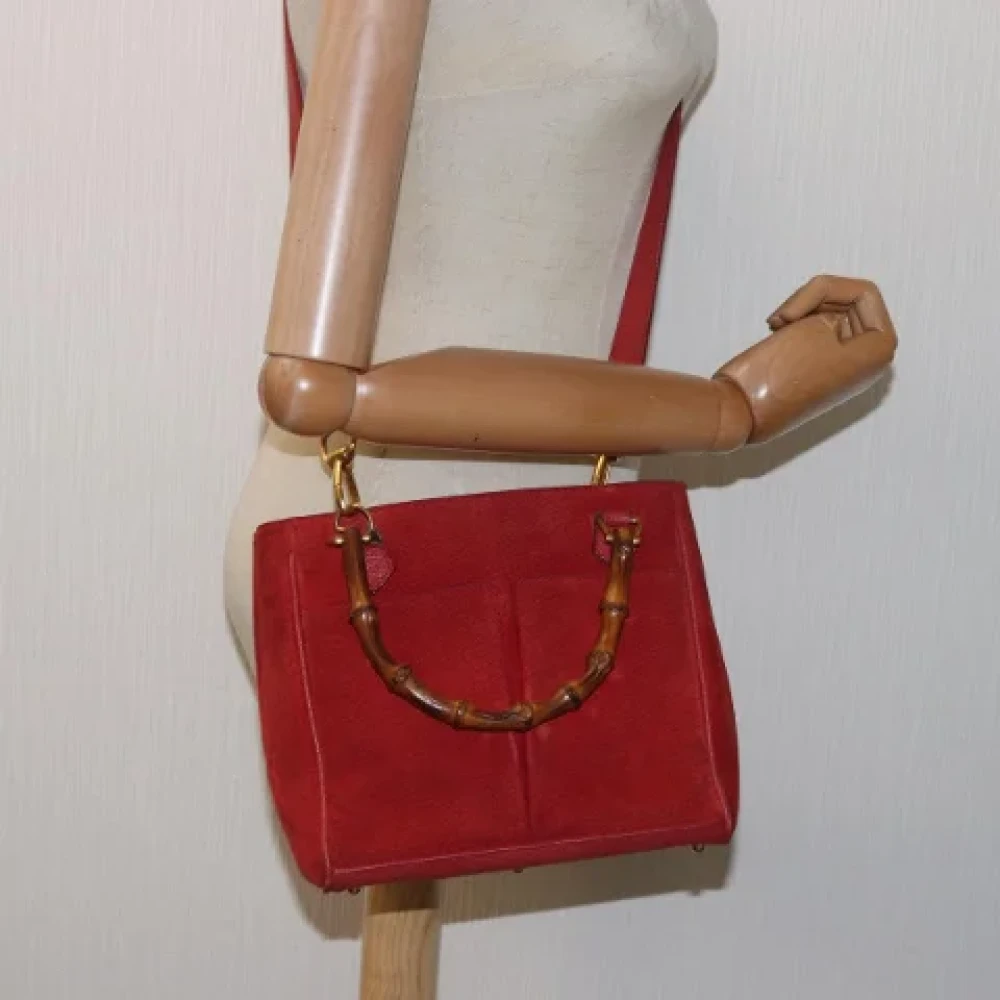 Gucci Vintage Pre-owned Suede gucci-bags Red Dames