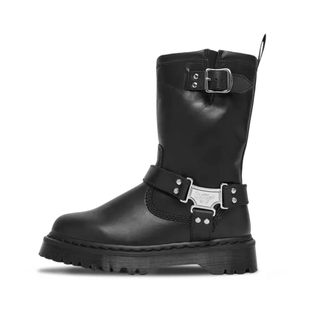 Dr. Martens , Ankle Boots, Male, Black, 8 Uk, Anistone High Leather Biker