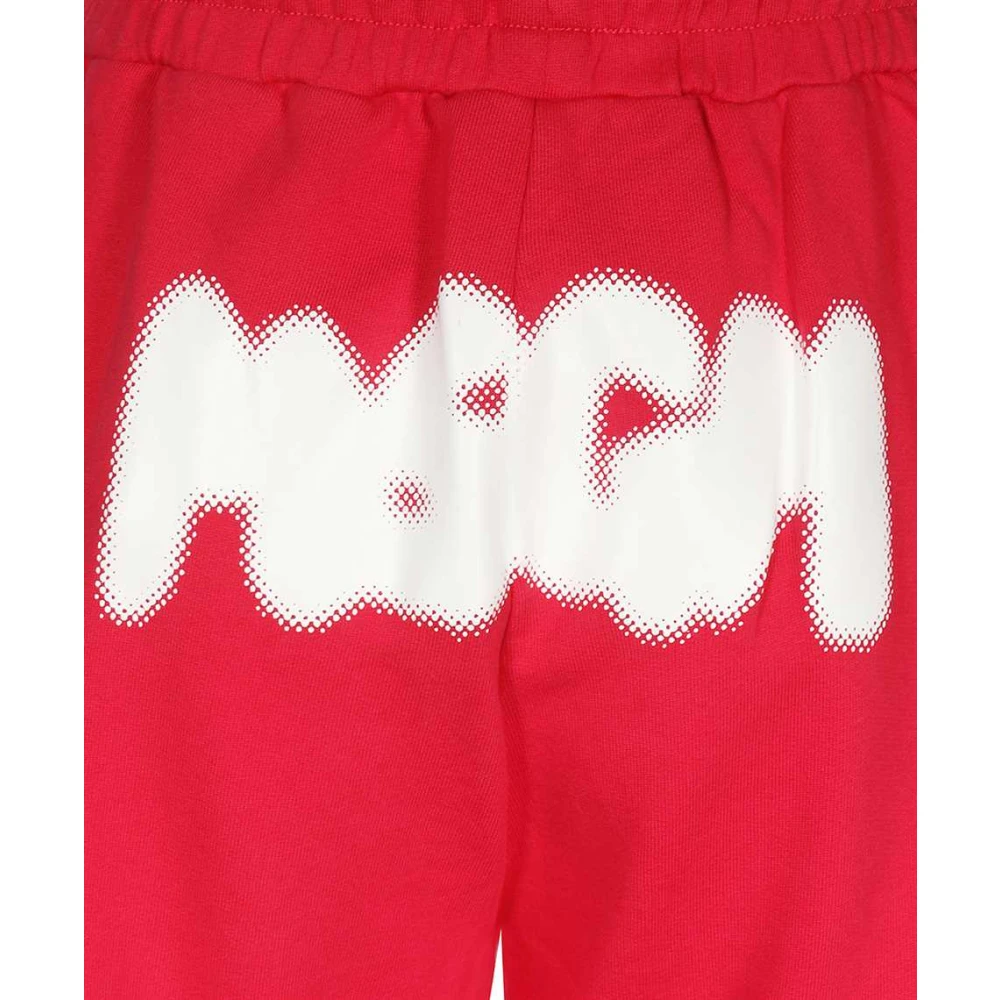 Msgm Bedrukte katoenen sweatpants Red Dames