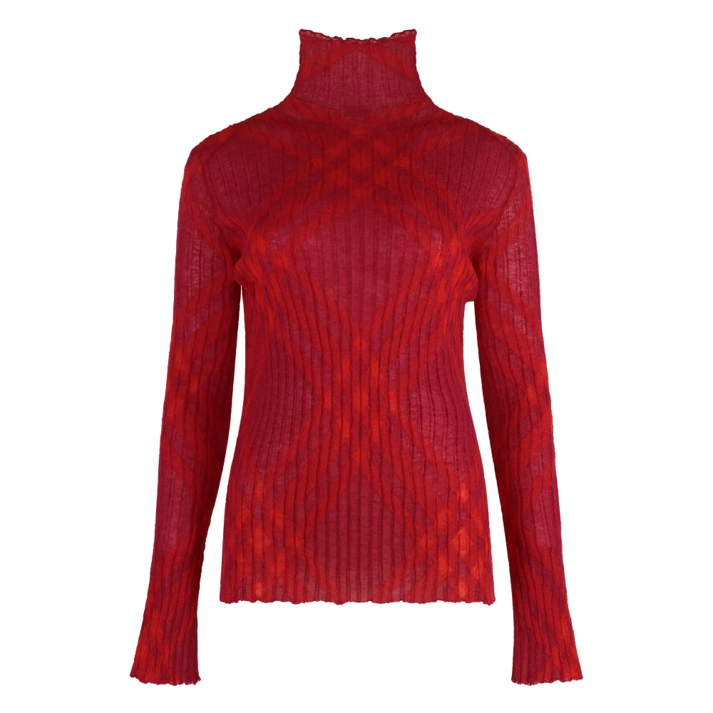 Burberry Mohair Blend Pullover Sweater Pink Dames