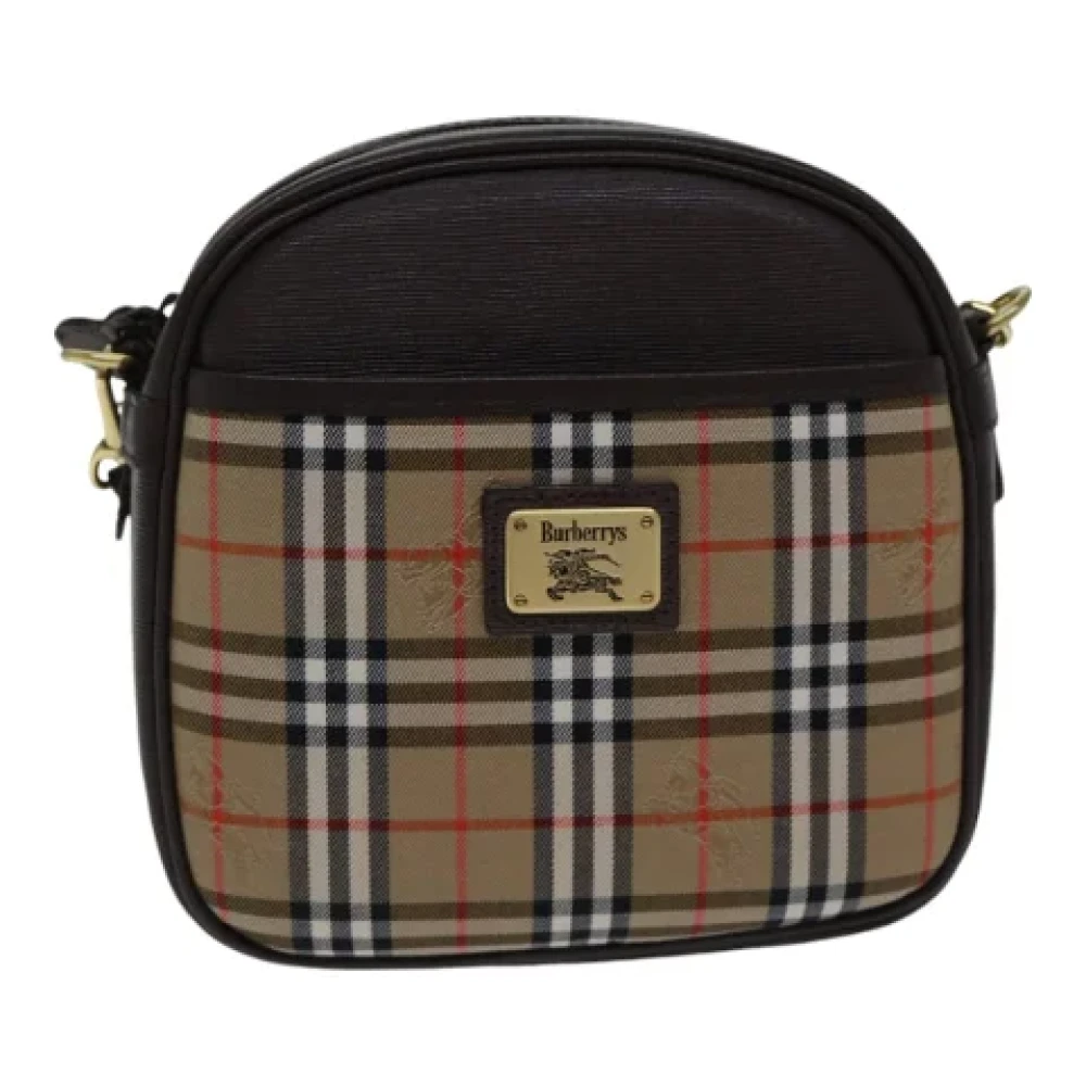 Burberry Vintage Pre-owned Canvas shoulder-bags Beige Dames
