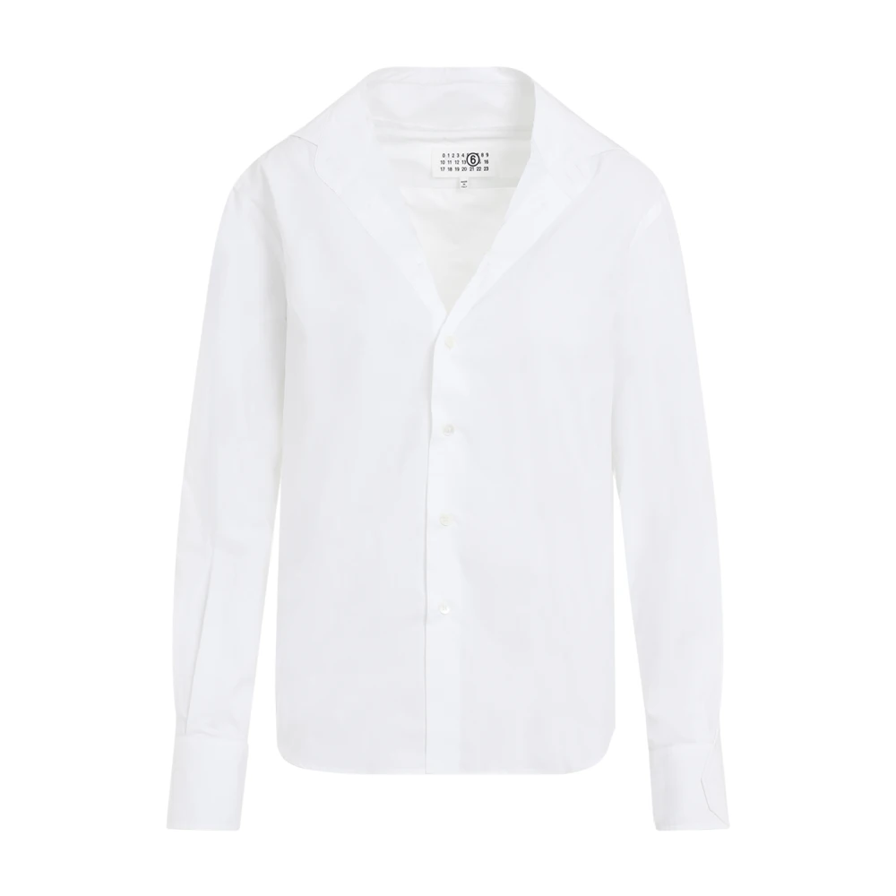 Mm6 Maison Margiela Damen Weiß Blusen & Hemden, Sgröße: