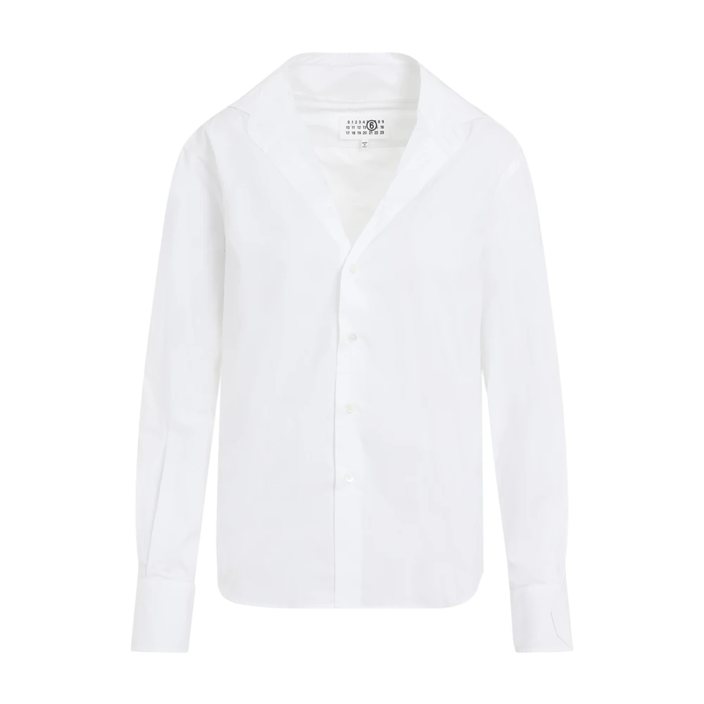MM6 Maison Margiela Witte Shirt Klassieke Stijl White Dames