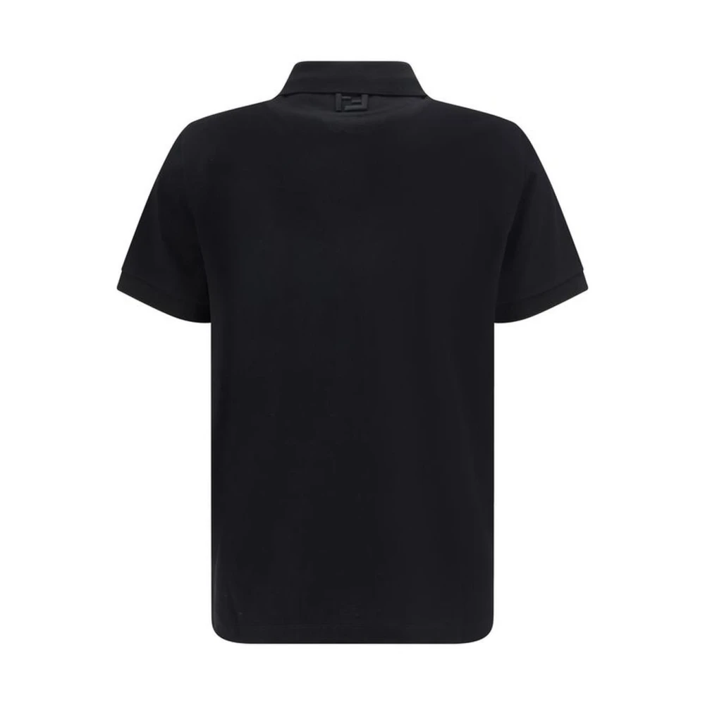 Fendi Geborduurd Logo Polo Shirt Black Heren