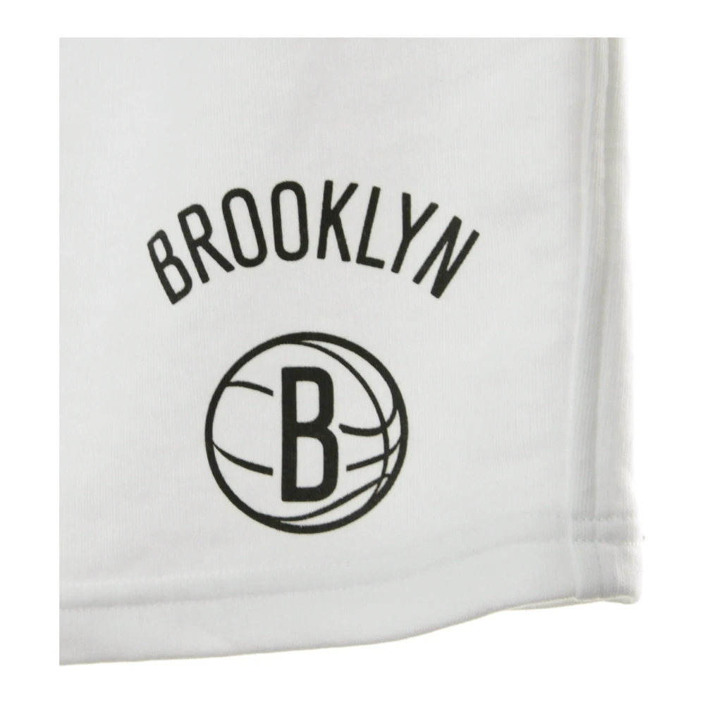 new era NBA Logo Stack Shorts Wit Zwart White Heren