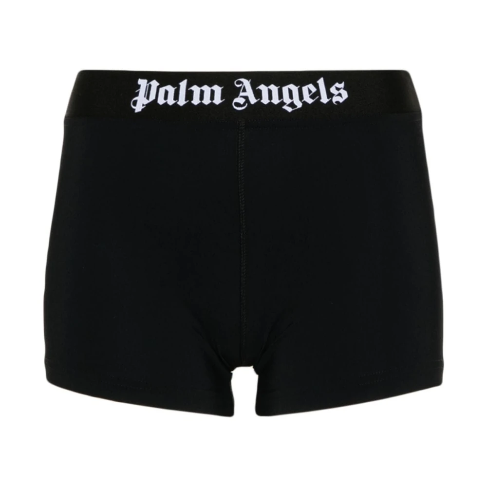 Palm Angels Zwarte Shorts voor Vrouwen Ss24 Black Dames