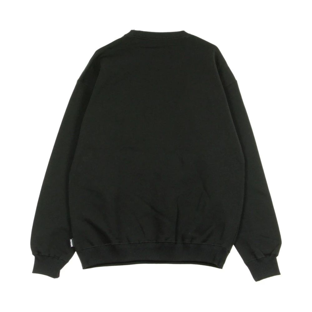 Iuter Zwarte Crew Neck Sweatshirt met Patch Black Heren