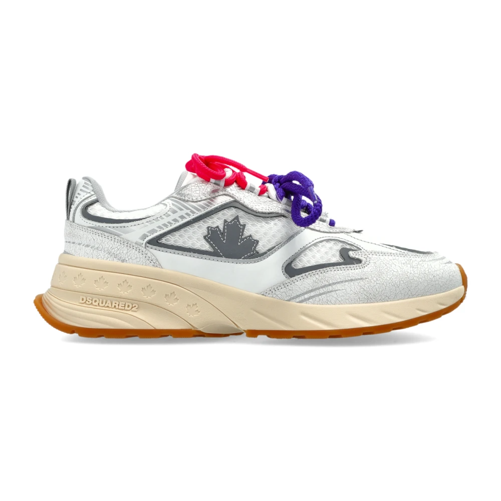 Dsquared2 Women's White Sneakers, 6 Uk, Sprinter Trainers