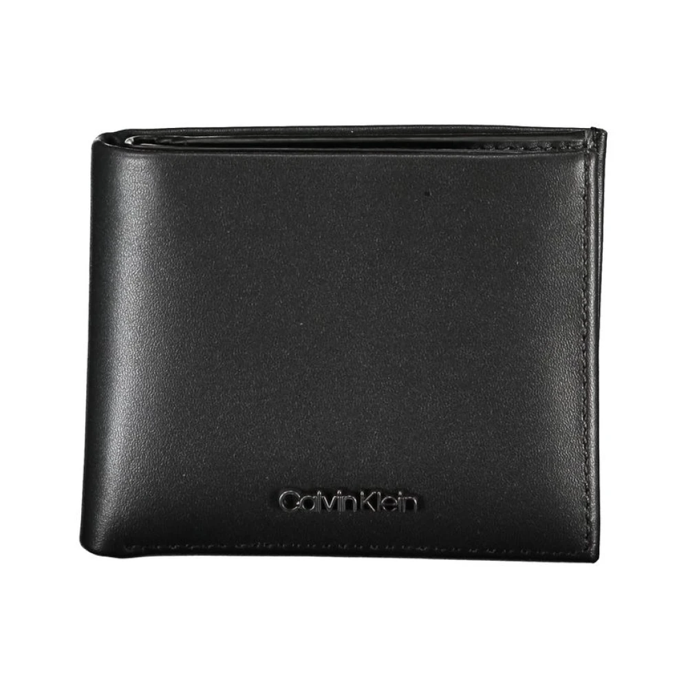 Calvin Klein Elegante Leren Portemonnee met RFID-bescherming Black Heren