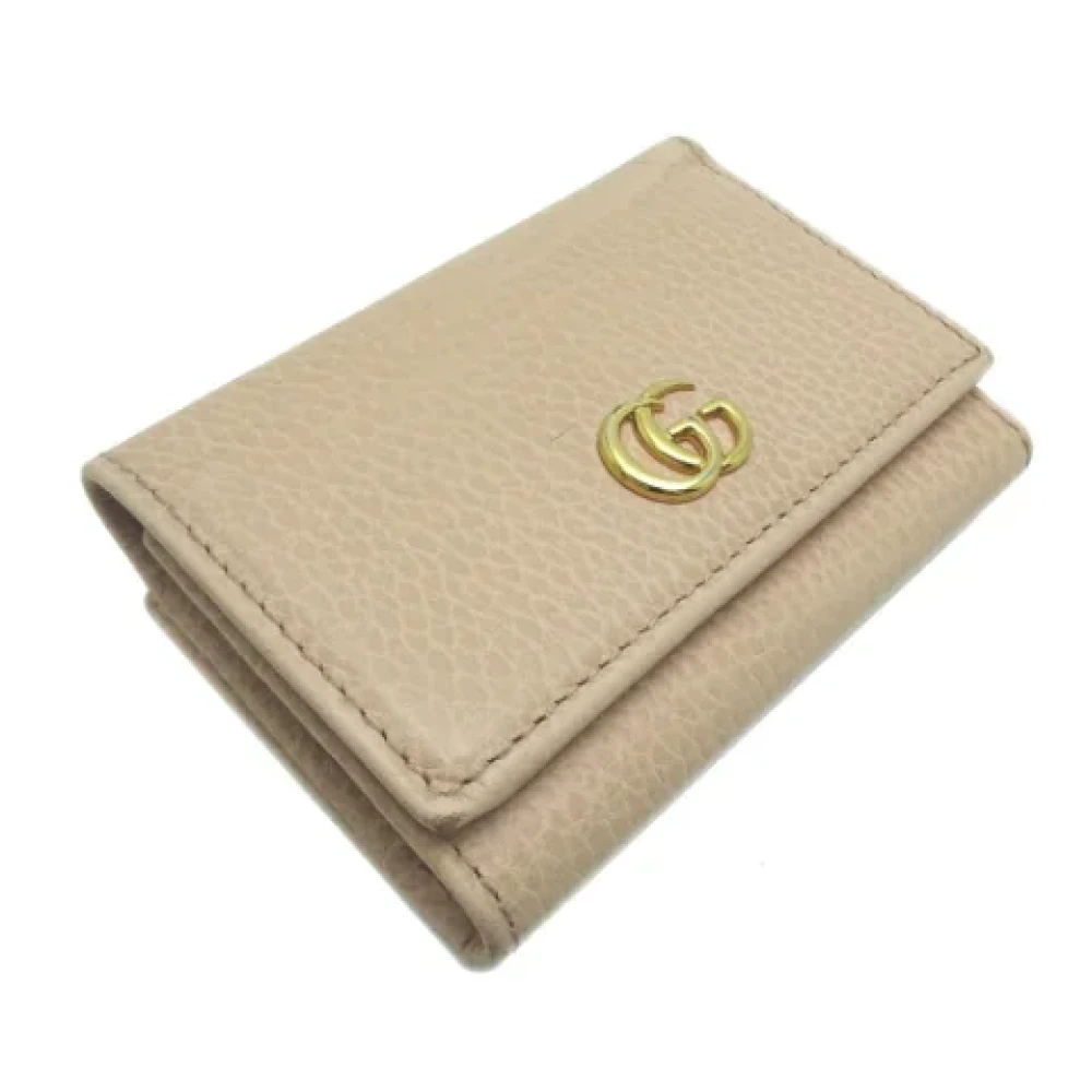 Gucci Vintage Pre-owned Leather wallets Beige Dames