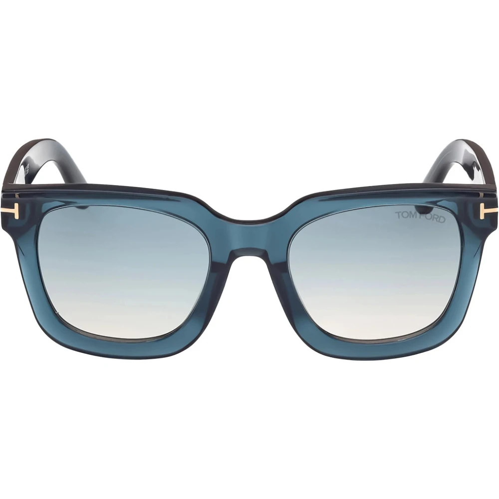 Tom Ford Blått acetat fyrkantiga solglasögon med blå linser Blue, Unisex