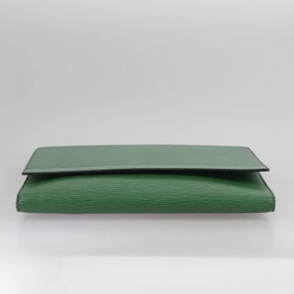 Louis Vuitton Vintage Pre-owned Leather clutches Green Dames